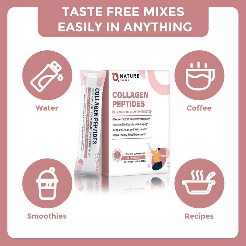 Bột Collagen Tripeptide Thủy Phân Prebiotics Trẻ Hóa Sáng Da 3 In 1  Superfood Nature Target Glutathione marine