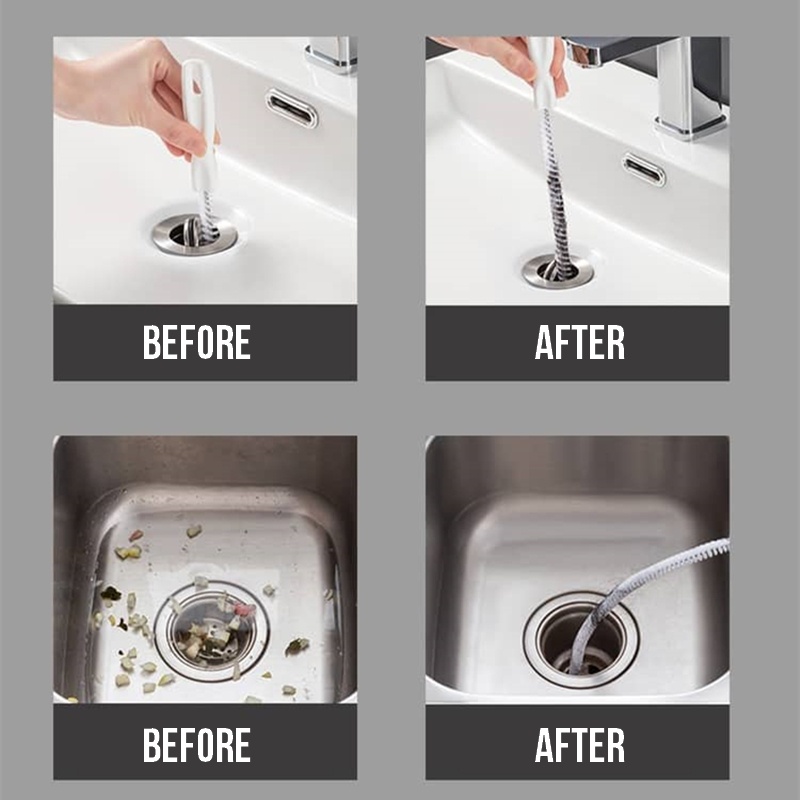 Bàn Chải Làm Sạch Lỗ Thoát Nước Bồn Rửa Chén Có Thể Uốn Cong Tiện Dụng