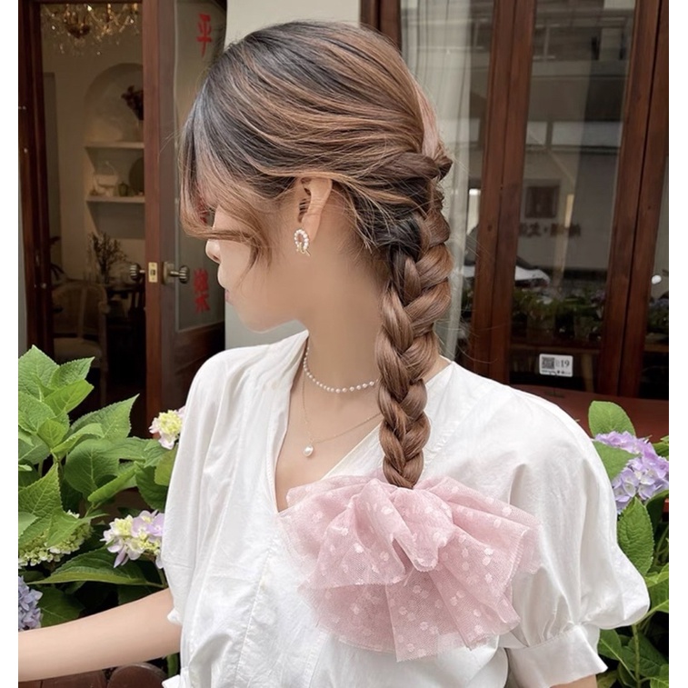 Cột tóc ren nữ tính bảng to - Maben