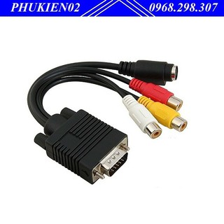 CÁP NỐI VGA SANG AV, SVIDEO, COMPONENT