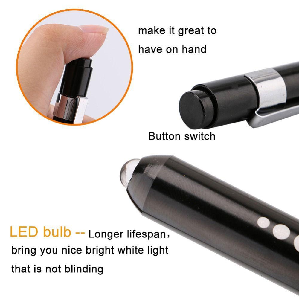 ELLSWORTH Bút Đèn LED Soi Điểm Hiển Vi Có Kẹp Bỏ Túi Cho Y Tá / Bác Sĩ