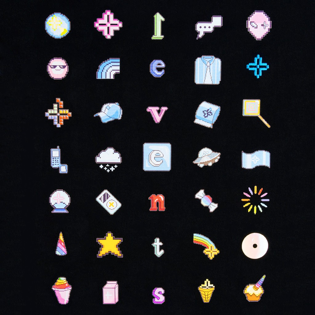 Áo Thun Levents Internetlove Pixel/ Black