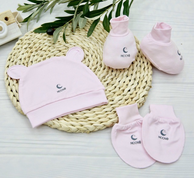 Set bộ nón - bao tay chân Moon chất petit