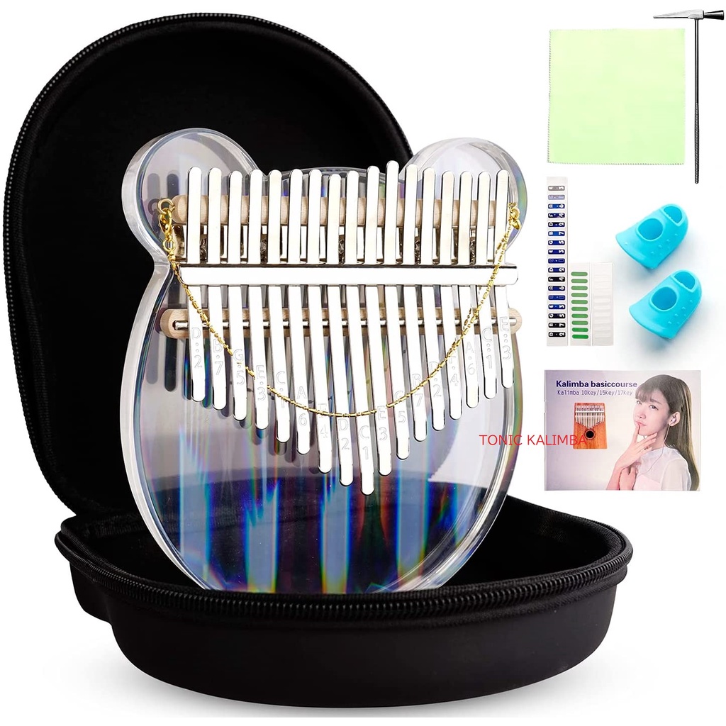 Đàn kalimba trong suốt Tonic 17 phím VHB-00515 Mẫu mới âm vang bao gồm đủ phụ kiện