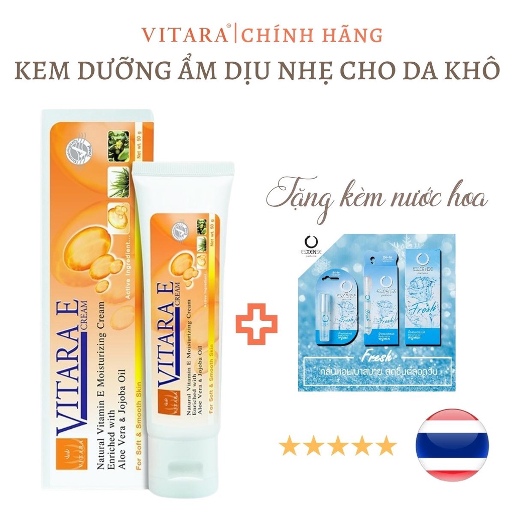 Kem dưỡng ẩm Vitara - E Cream se khít lỗ chân lông, mờ sẹo mụn, cải thiện độ đàn hồi cho da 25g hoặc 50g