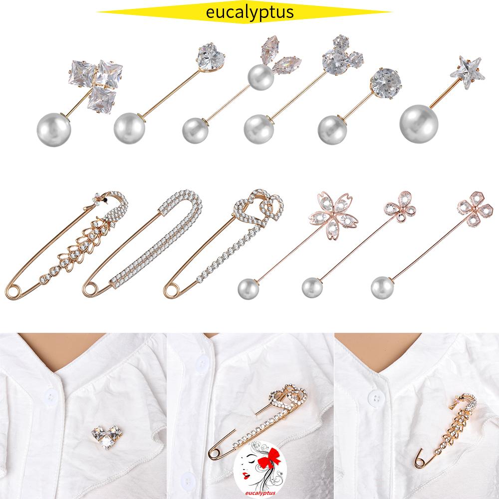 1PC Vintage simple brooch creative Indonesian style diamond crown pin