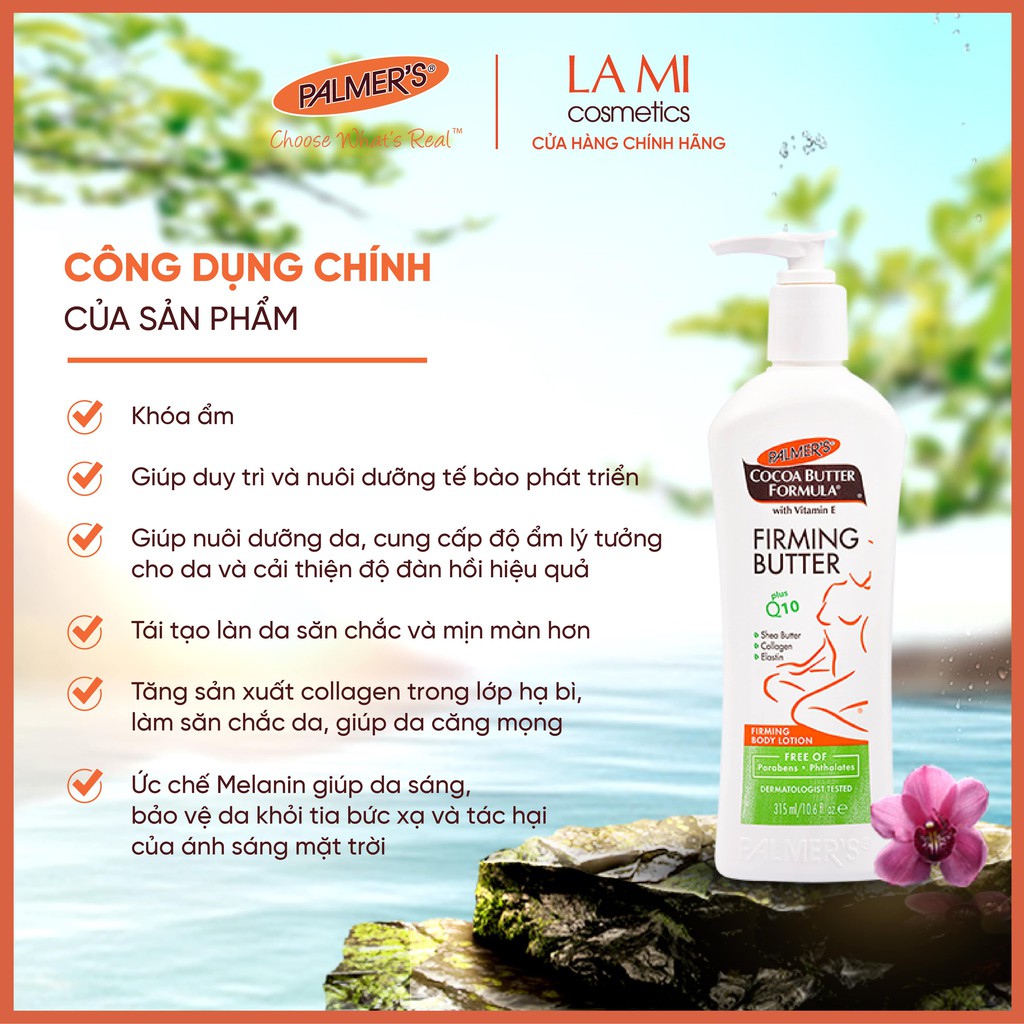 Sữa dưỡng thể làm săn chắc da sau sinh Palmer's 315ml