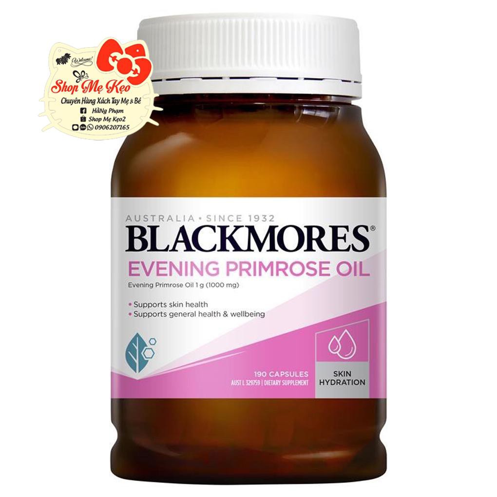 Tinh dầu Hoa anh thảo Blackmores Evening Primrose Oil, Úc  giúp làm đẹp da tóc, cân bằng nội tiết, giảm mụn