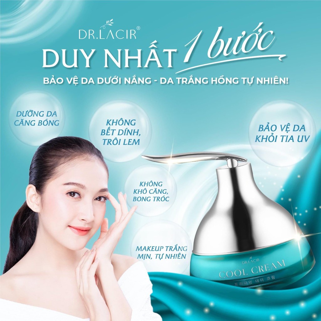 [Mã INCU300 giảm 10% đơn 499K] Combo chăm sóc da mặt Dr. Lacir kem chống nắng dưỡng da kem dưỡng da ban đêm LM28