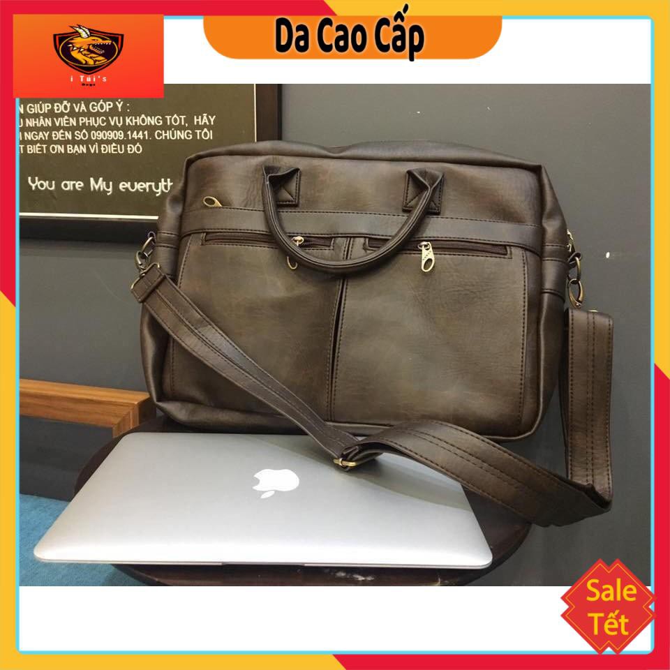 Cặp xách da công sở cao cấp đựng được laptop HQ07 nhiều màu | BigBuy360 - bigbuy360.vn