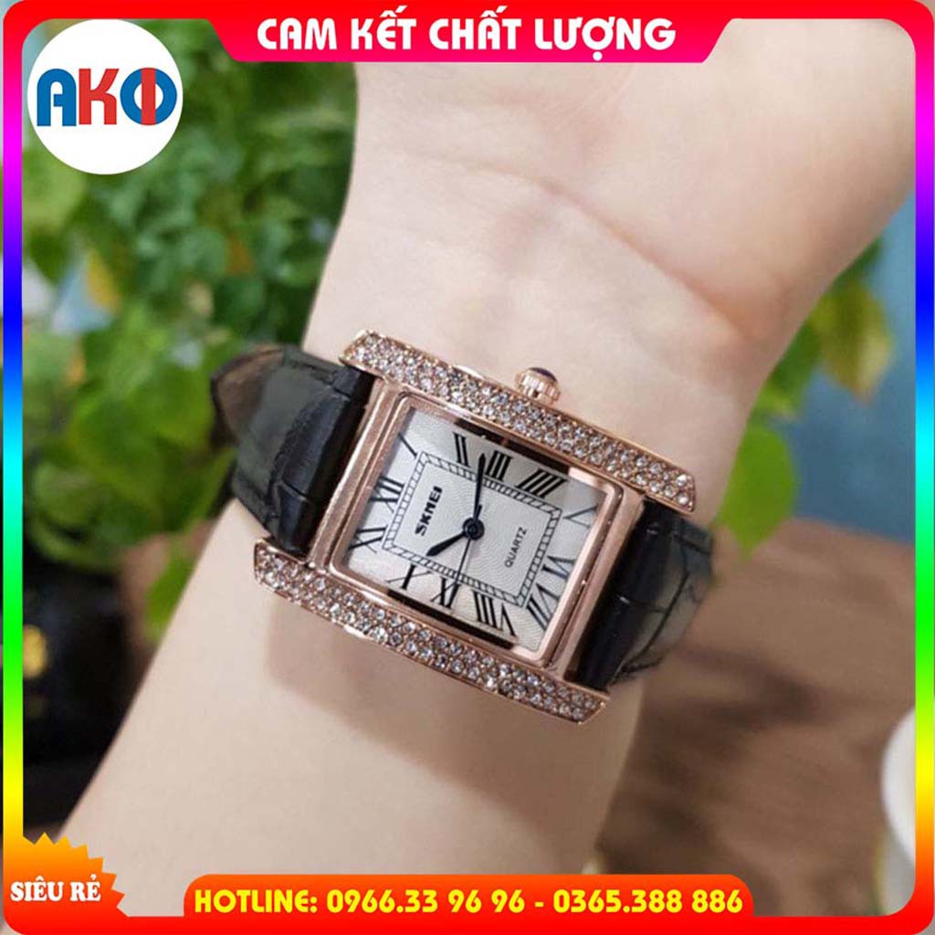 [Rẻ bất ngờ] với mẫu đồng hồ Nữ - AKIKO_NU006 cam kết chất lượng, tặng hộp đồng hồ sang trọng và vòng đeo phong thủy.