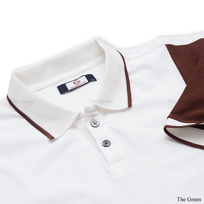 Áo Polo nam The GMEN Piping Polo Shirt xen kẻ hai màu ấn tượng, 100% cotton, chuẩn form