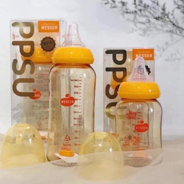 Bình sữa wesser cao cấp ppsu 140ml cổ hẹp