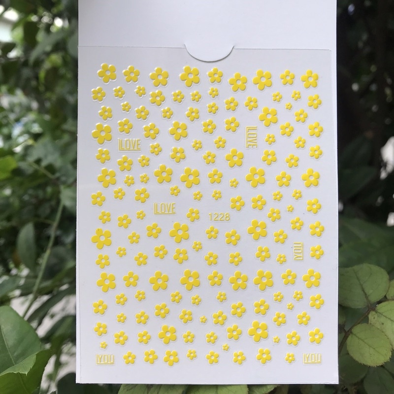 Sticker dán móng nail hoa mai Tết