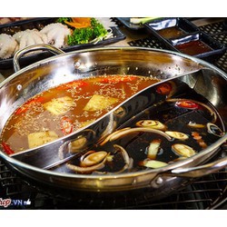 nồi lẩu 2 ngăn hotpot CHÍNH HÃNG, nồi lẩu gia đình 2 ngăn-HOME DECOR