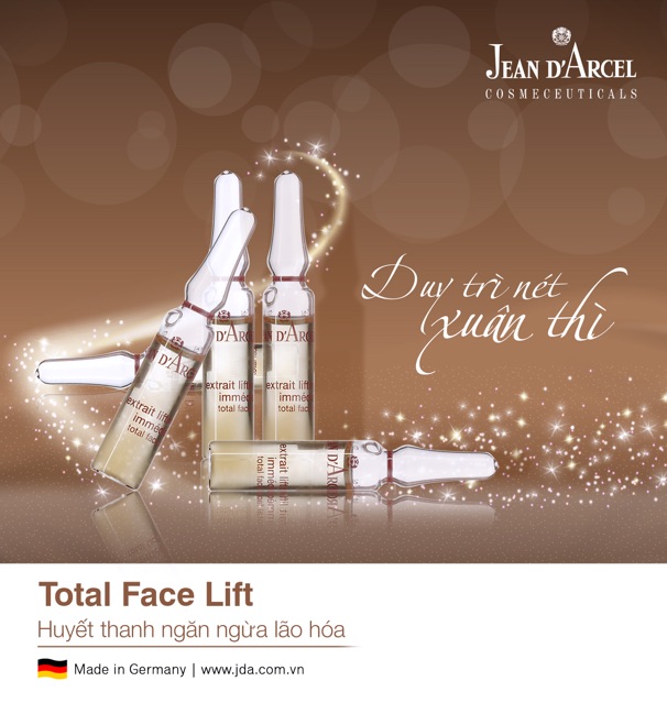 [CHÍNH HÃNG] Huyết thanh cho da lão hoá Jean D'Arcel giúp giảm nếp nhăn và chảy xệ_ Total Face Lift