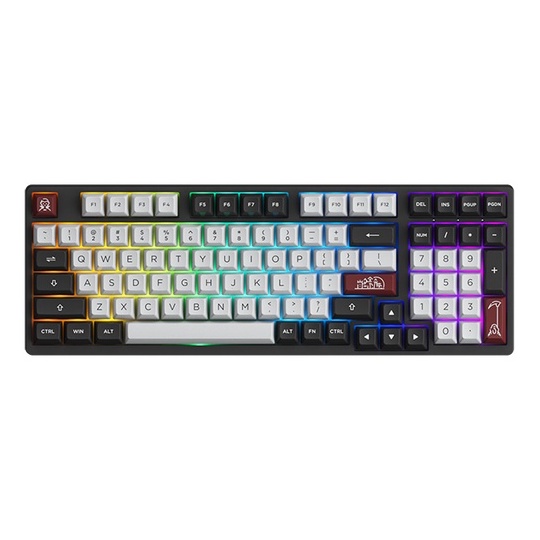 Bàn phím cơ máy tính không dây có dây gaming mini led giá rẻ chính hãng cao cấp bluetooth AKKO 3098N Multi modes DC A027