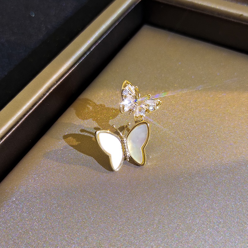 Ghim cài áo JIUDUOLAN chống lộ thiết kế bươm bướm mạ vàng 18K đa năng thời trang