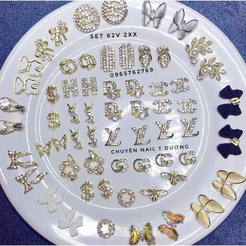 Set Cham nail 62v - Cham cao cấp-    charm nail đính móng- Cham nail