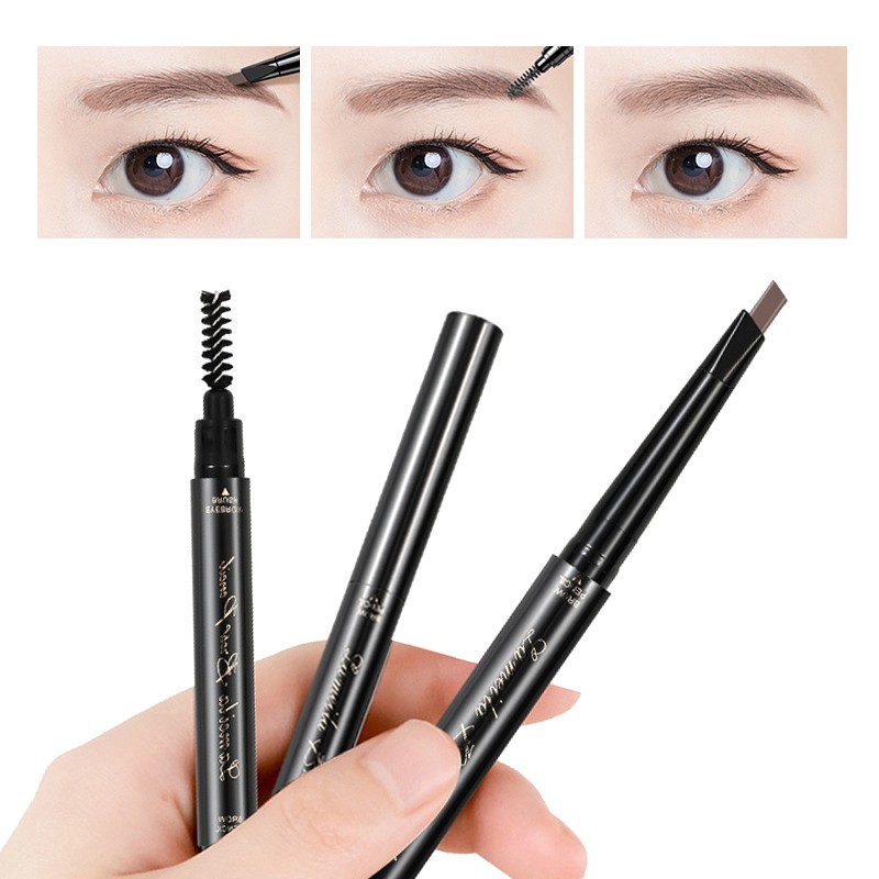 Bộ trang điểm mắt LAMEILA Mascara + kẻ mắt dạng lỏng + uốn lông mi mang đi du lịch + dao tỉa lông mày + chì kẻ mày