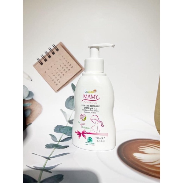 Dung dịch vệ sinh phụ nữ Cucciolo Mama Natural - An toàn cho phụ nữ mang thai và cho con bú.