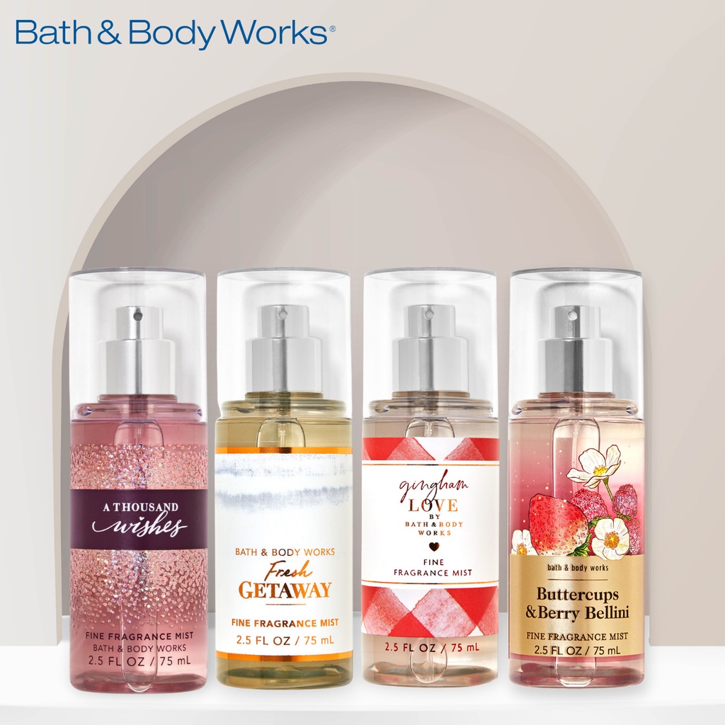 MINI TRAVEL SIZE 75ML - XỊT THƠM BODY MIST TOÀN THÂN BATH & BODY WORKS  SIZE DU LỊCH CHÍNH HÃNG