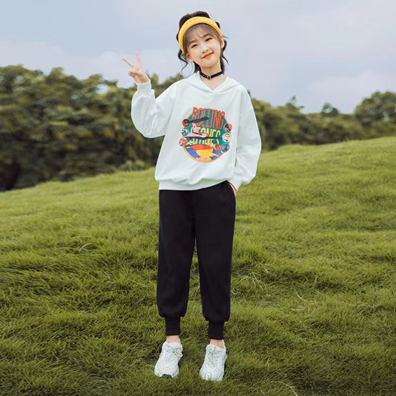 Áo Hoodie Dáng Rộng In Họa Tiết Phong Cách Học Sinh Dễ Phối Đồ