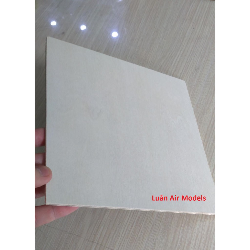 [5mm 20x20cm] Tấm gỗ ván ép làm mô hình nhà cửa, đồ chơi, điêu khắc tranh chân dung, làm móc chìa khóa (VA188)- Luân Air