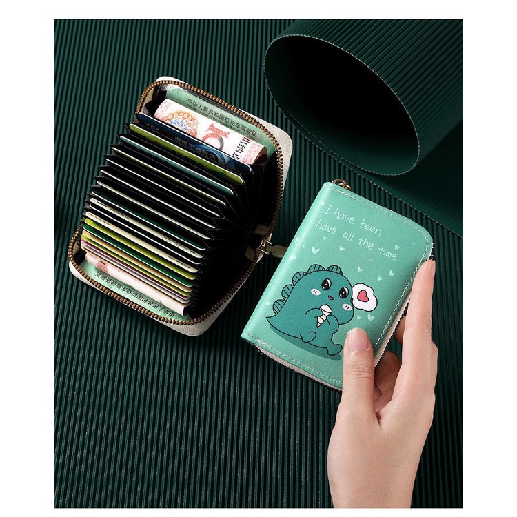 Ví Mini Họa Tiết Dễ Thương Tone Xanh Lá Siêu Xinh Mẫu Mới Hot