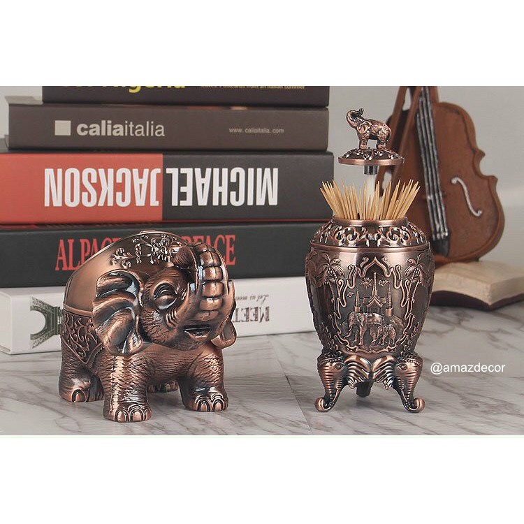 Lọ tăm hợp kim sang trọng - Hộp đựng tăm đẹp