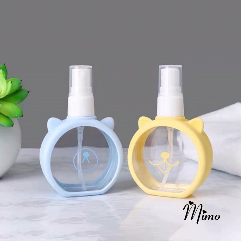 Bình chiết mỹ phẩm dạng xịt phun sương dung tích 55ml các mẫu hoạt hình đánh yêu nhỏ nhắn tiện lợi