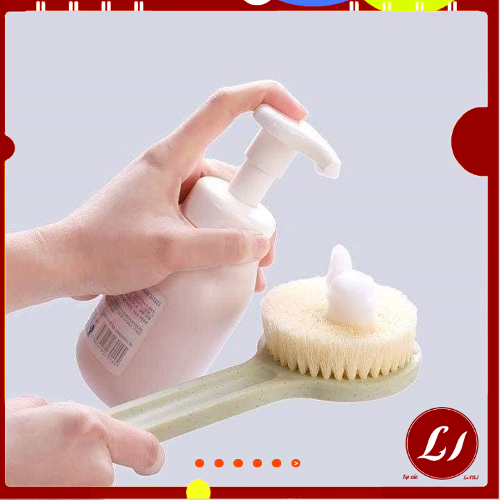 CỌ TẮM KÌ LƯNG MUJI NHẬT BẢN- TRẮNG dày dặn, cọ sạch