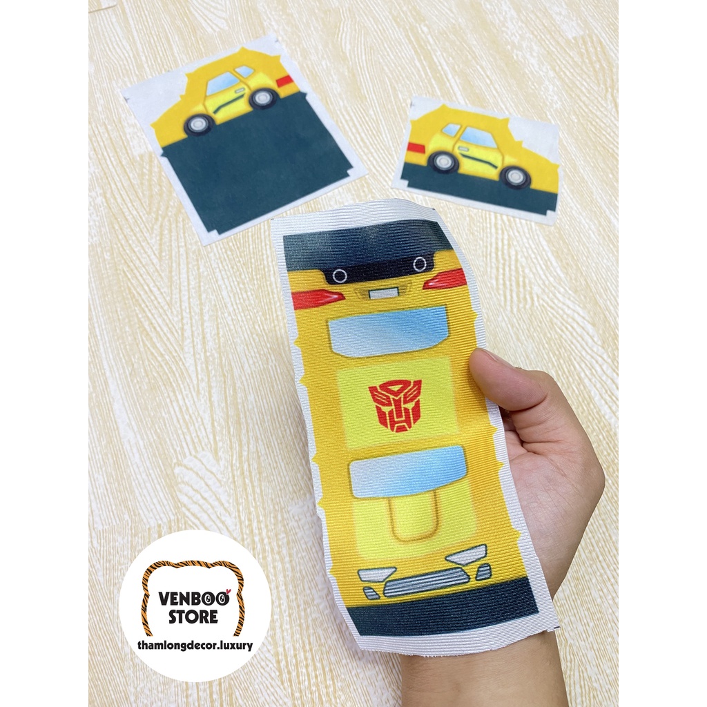 [Sale Nhanh] Sticker vải dán áo mũ nón | Miếng vải thêu hình gấu thỏ Decor đồ handmade