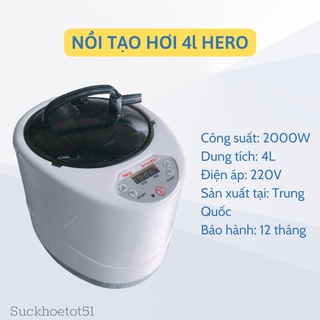 Nồi xông hơi 4l hero, xông hơi toàn thân, xông chân, kết hợp lều xông hơi, dùng cho gia đình, spa