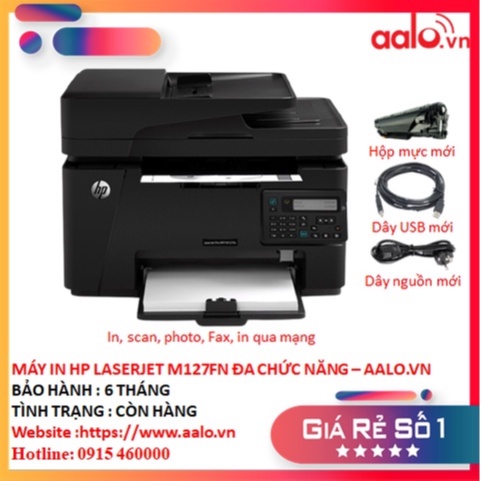 MÁY IN HP LASERJET M127FN ĐA CHỨC NĂNG PHOTO SCAN FAX IN QUA MẠNG - AALO.VN