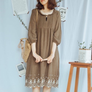 Váy Linen nâu