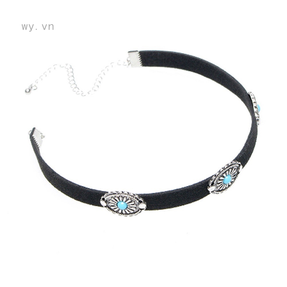 Vòng choker da Vintage cá tính cho nữ