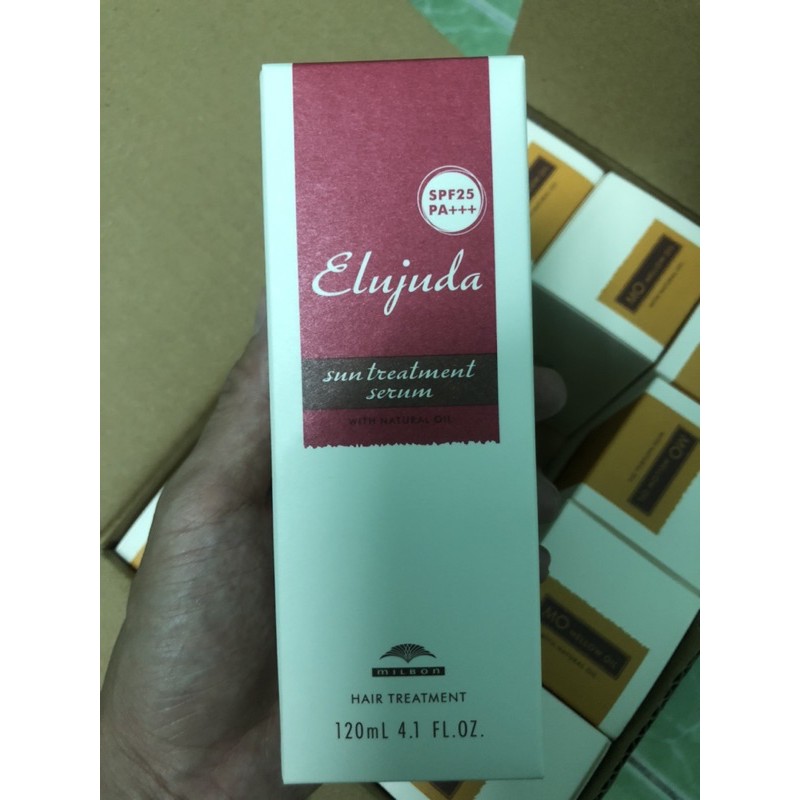 Tinh dầu phục hồi tóc và chống nắng chống nhiệt Milbon Elujuda Sun Treatment SPF25 PA+++ 120ml | BigBuy360 - bigbuy360.vn