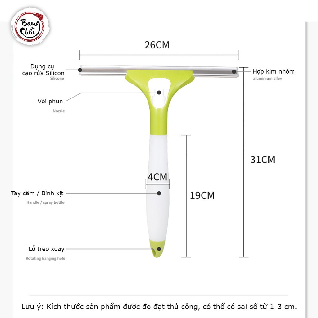 Cây lau kính cầm tay mini có bình xịt dụng cụ lau kính tiện dụng - Cây lau kính mini gọn nhẹ tiện ích dễ dàng sử dụng