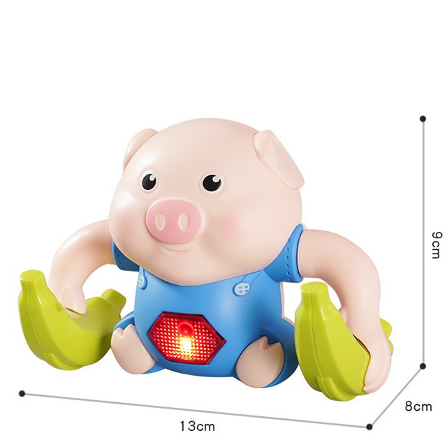 Đồ Chơi Lợn Cầm Chuối Cân Bằng [FREESHIP❤️] Nhào Lộn Theo Nhạc Ngộ Nghĩnh Đáng Yêu