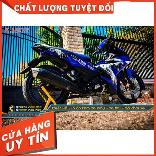 TEM TRÙM EX150 XANH TRẮNG