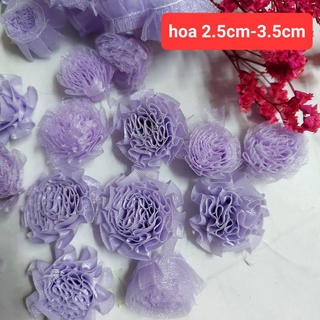Hoa trang trí, phụ liệu handmade ,size 2.5cm đến 4 cm.