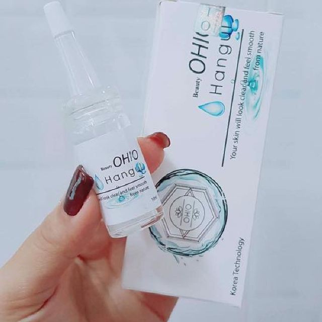 Serum ủ mụn làm trắng da - ngừa lão hóa OHIO NEW DAY Đánh Bay Mụn Đầu Đen, Mụn Cám (tặng kèm bộ nhíp cây nặn mụn)