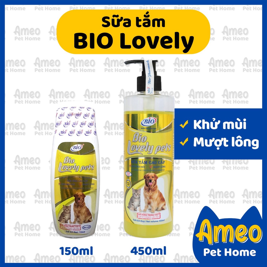 Sữa Tắm Chó Mèo | Sữa tắm Dưỡng Da Lông Chó Mèo - Bio Lovely Pet | Khử mùi mượt lông