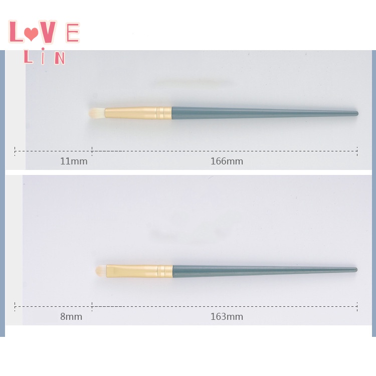 Set 10 Cọ Trang Điểm Phấn Nền Phấn Mắt Mềm Mại Thiết Kế Hình Cây Cầu Màu Xanh Dương