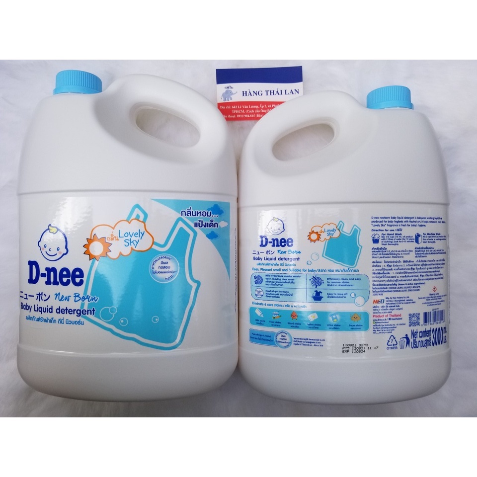 Nước giặt Dnee Thái Lan 3000ml - Màu Xanh dương