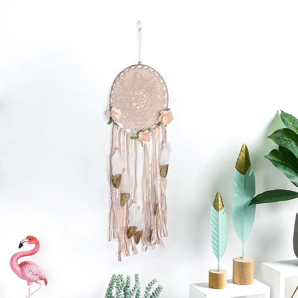 Mới Dreamcatcher Lông Vũ Handmade Đơn Giản Theo Phong Cách Mùa Xuân