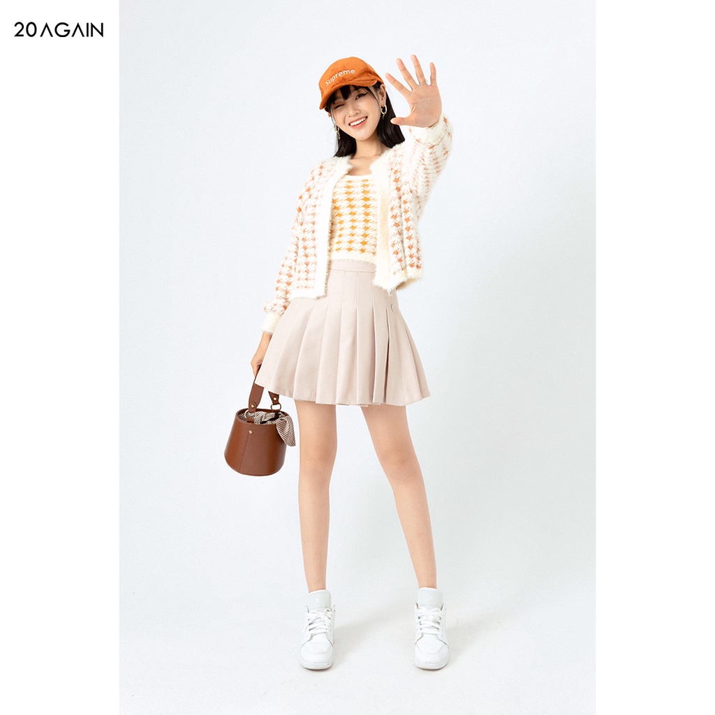 Chân váy ngắn xếp ly 20AGAIN, thiết kế dáng xòe, thanh lịch, hiện đại JAW0785 | BigBuy360 - bigbuy360.vn