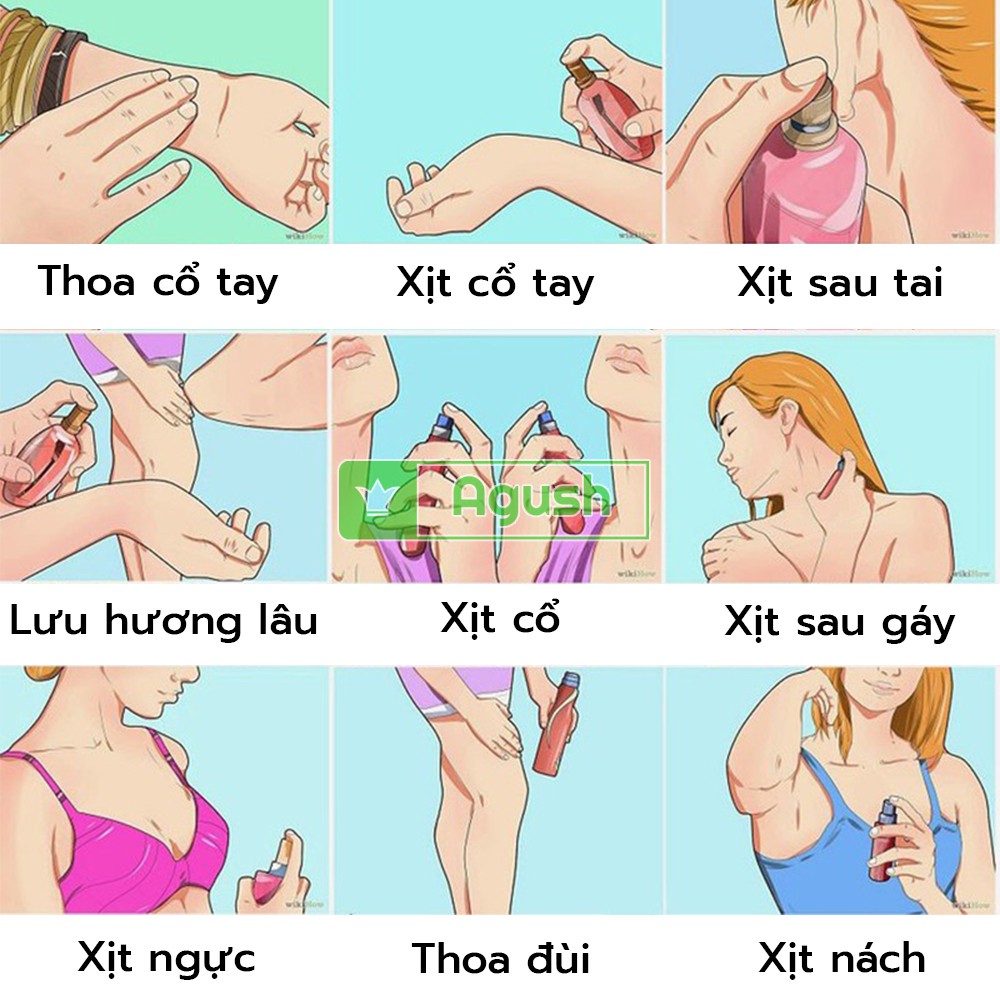 Nước hoa nữ lưu hương thơm lâu mini chính hãng Pucelle Perfect Getway 75ml ngọt nồng cho học sinh bé gái dạng xịt giá rẻ