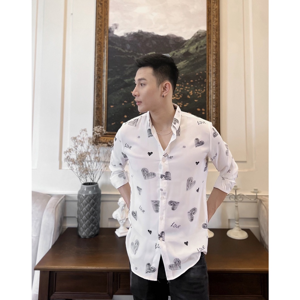 áo sơ mi lụa dài tay form rộng S10